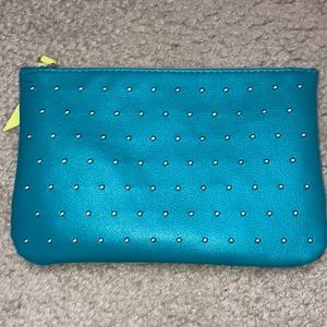 Ipsy Blue Studded Cosmetics Bag